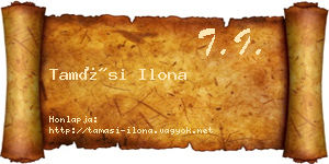 Tamási Ilona névjegykártya